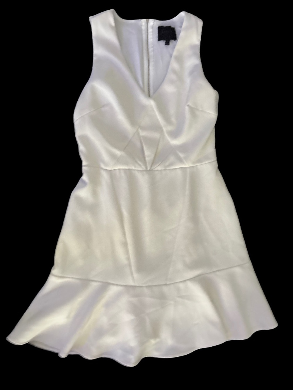 Aryn K White Sleeveless V-Neck Fit & Flare Mini Dress